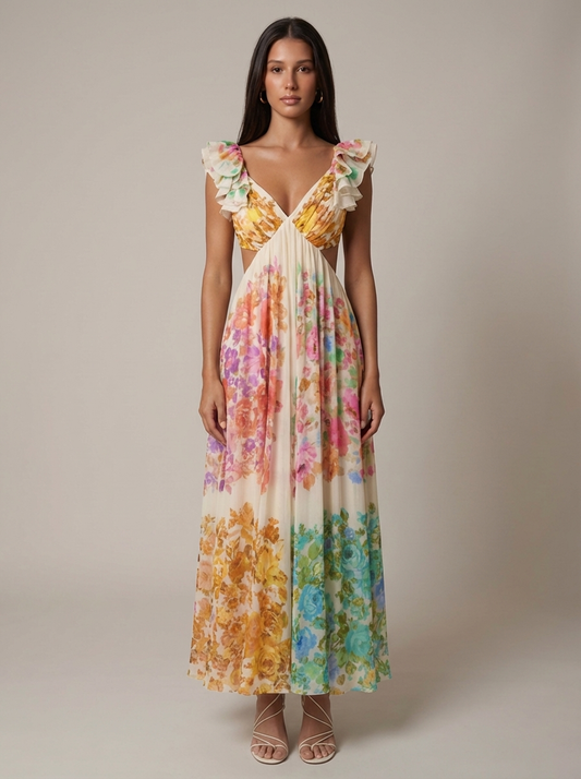 Vestido Midi Raye