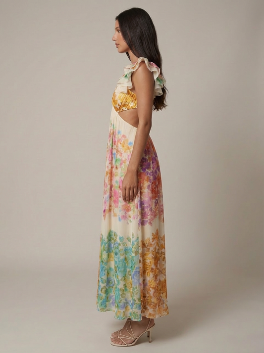 Vestido Midi Raye
